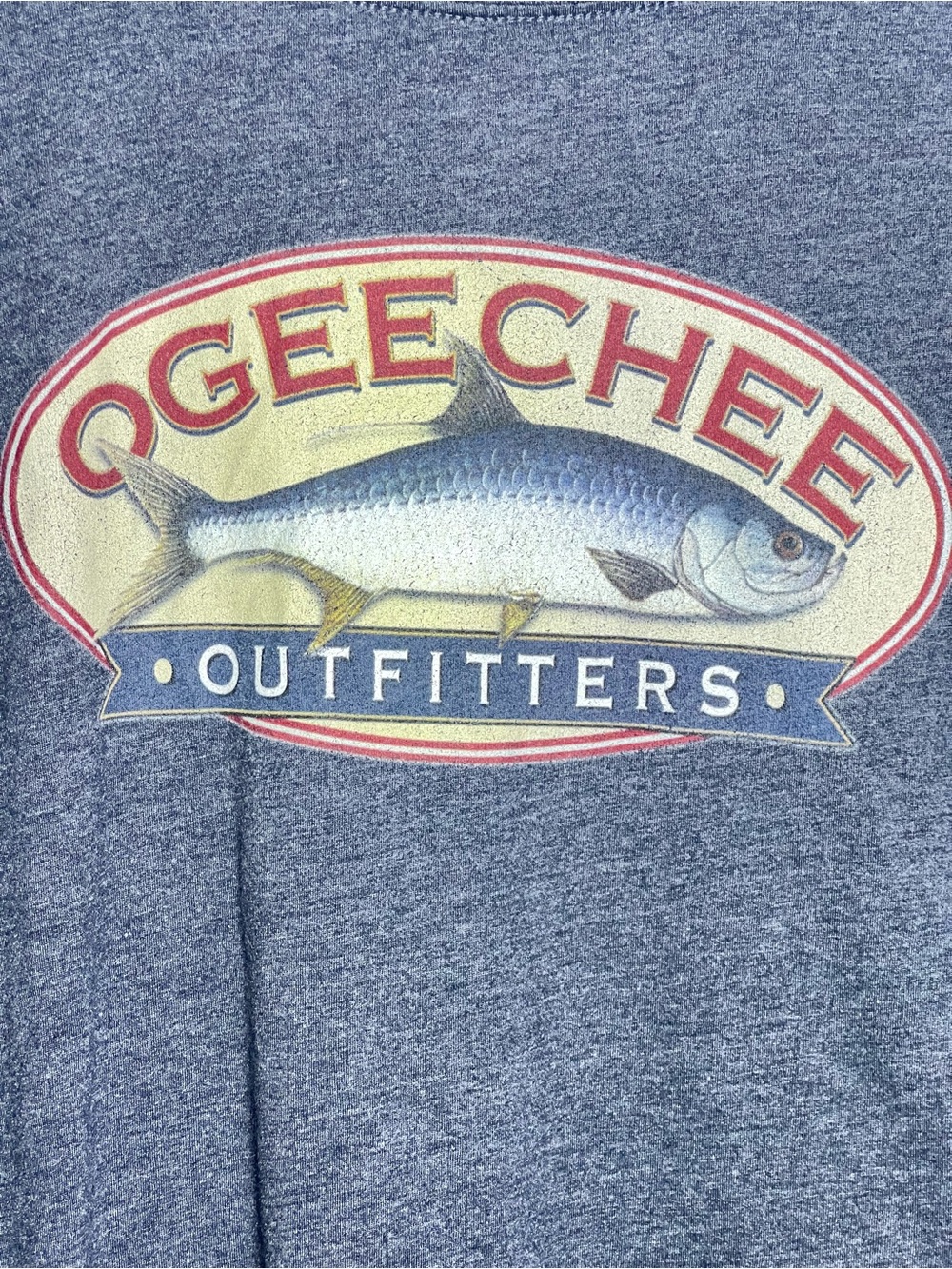Ogeechee Outfitters Fishing Graphic T-shirt Blue Adult XL Short Sleeve Mens